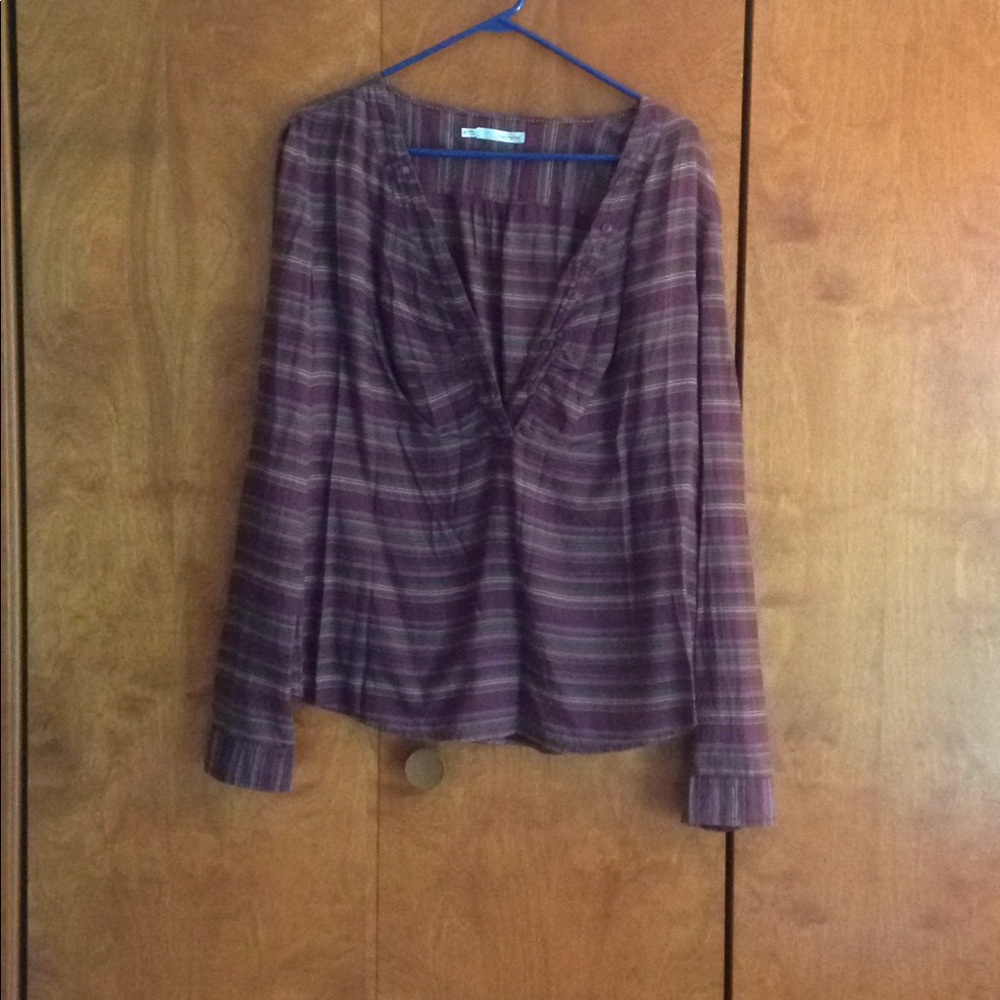 Maurice's long sleeve sheer blouse